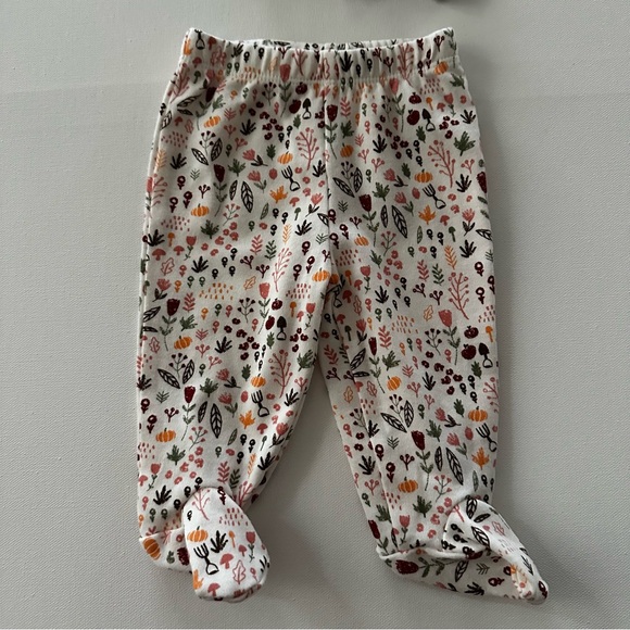 Baby Girl 3 Months Fox Bodysuit Footed Pants Headband Set Outfit Fall Pumpkin - Picture 2 of 4